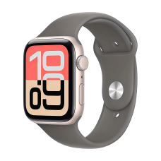 Apple Watch SE 3 44 mm, Starlight Aluminum Stone Gray Sport Band M/L